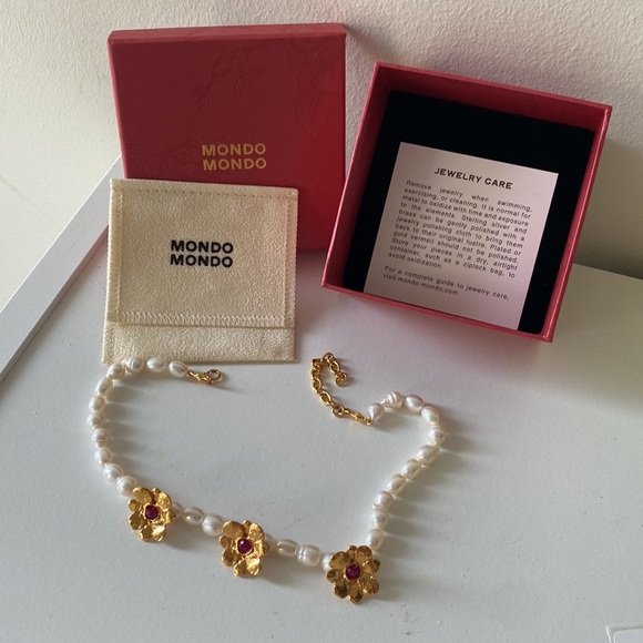 Mando Mando 18K gold ✨ DAISY PEARL CHOKER - Picture 3 of 8